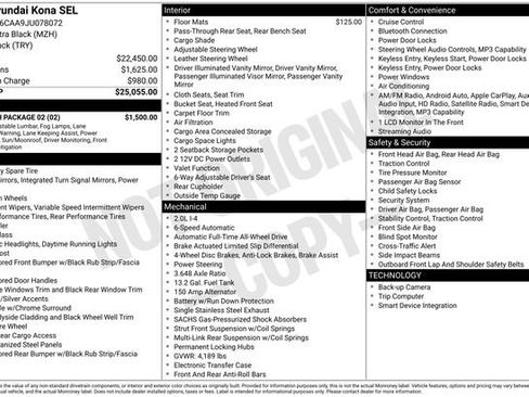 Used 2018 Hyundai Kona SEL w/ SEL Tech Package 02 AWD/4WD image 3