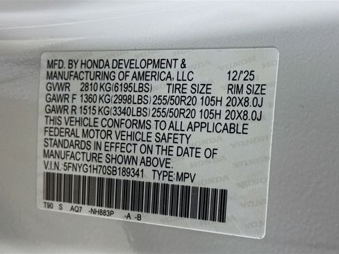 New 2025 Honda Pilot Touring image 41