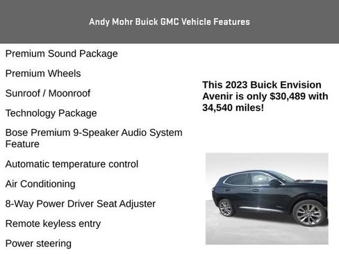 Used 2023 Buick Envision Avenir AWD/4WD image 12