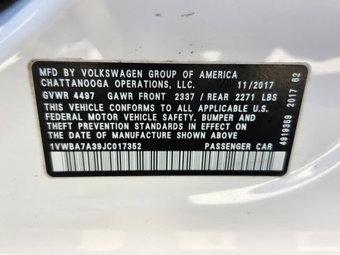 Used 2018 Volkswagen Passat 2.0T SE image 19