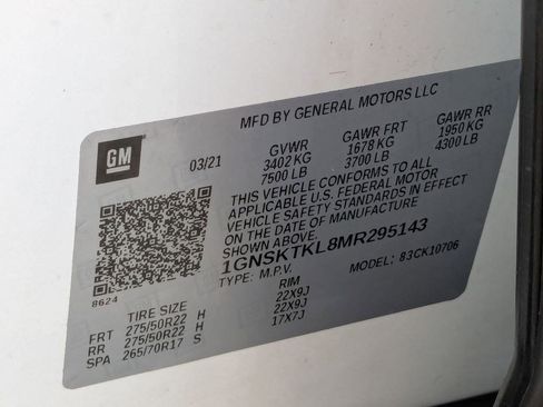 Certified 2021 Chevrolet Tahoe High Country AWD/4WD image 32