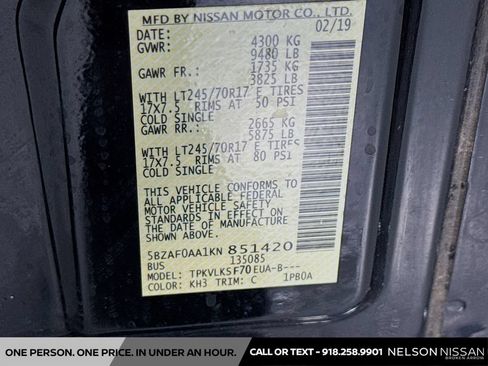 Used 2019 Nissan NV 3500 SL RWD image 32