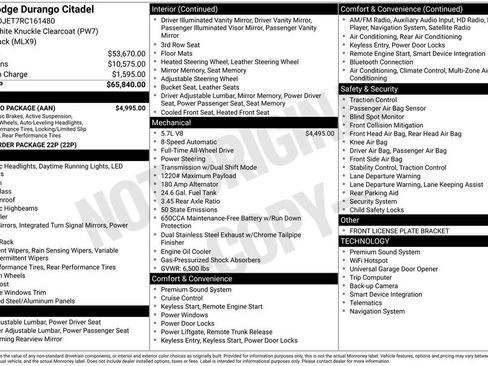 Used 2024 Dodge Durango Citadel w/ Tow 'N Go Package AWD/4WD image 26