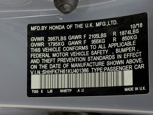 Used 2019 Honda Civic EX image 32
