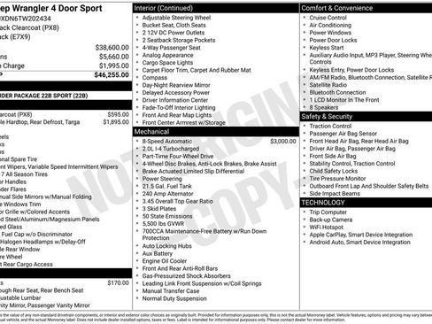 New 2026 Jeep Wrangler Sport AWD/4WD image 29
