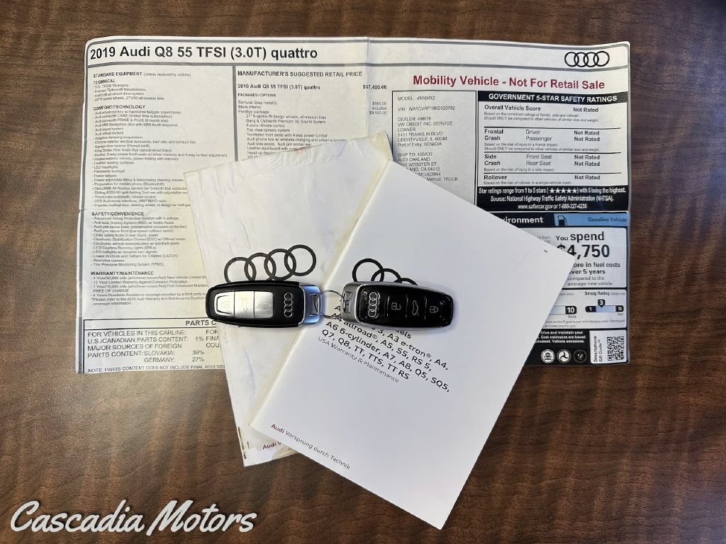 Used 2019 Audi Q8 Prestige w/ Luxury Package AWD/4WD image 2