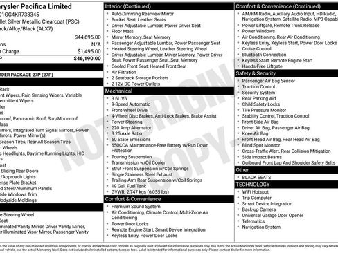Used 2019 Chrysler Pacifica Limited FWD image 3