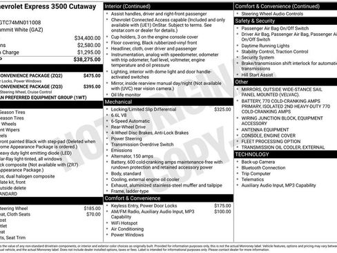 Used 2021 Chevrolet Express 3500 w/ Power Convenience Package RWD image 13