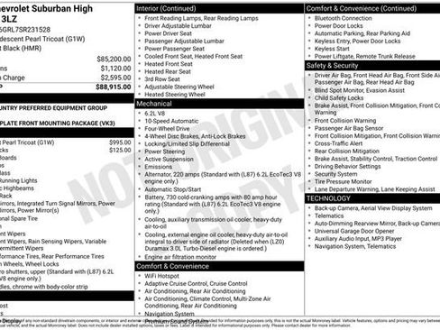 New 2025 Chevrolet Suburban High Country AWD/4WD image 4