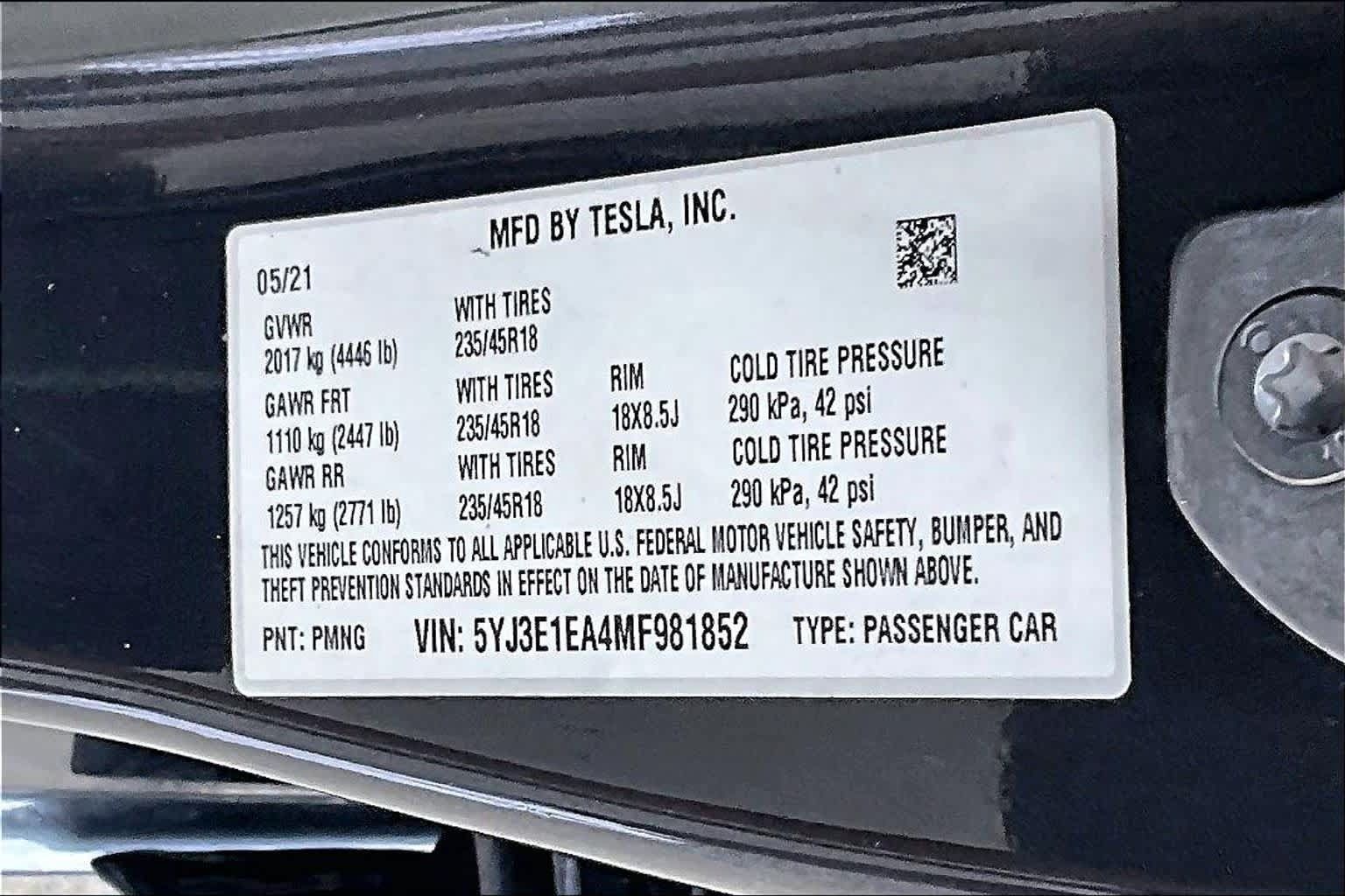 Used 2021 Tesla Model 3 Standard Range Plus RWD image 33