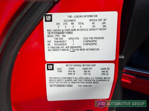 Used 2003 Chevrolet Corvette Coupe w/ Preferred Equipment Group RWD image 24