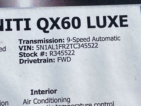 Certified 2026 INFINITI QX60 Luxe FWD image 35