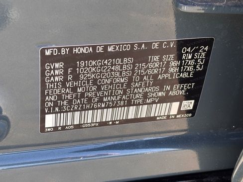 Certified 2024 Honda HR-V EX-L image 35