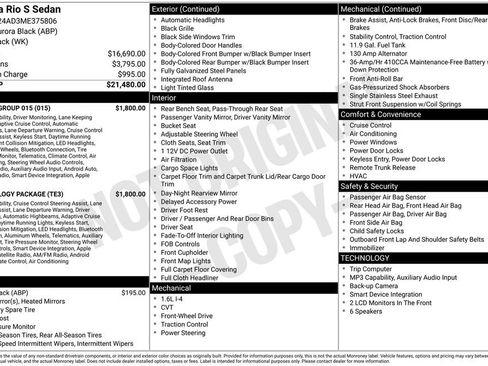 Used 2021 Kia Rio S w/ Technology Package FWD image 2