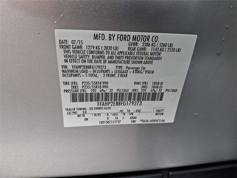 Used 2015 Ford Taurus SEL w/ Equipment Group 201A image 25