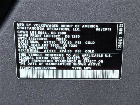 Used 2019 Volkswagen Atlas S FWD image 25