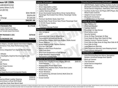 Used 2019 Lexus UX 250h w/ Premium Package image 13