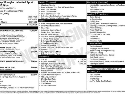 Used 2021 Jeep Wrangler Unlimited Sport AWD/4WD image 2