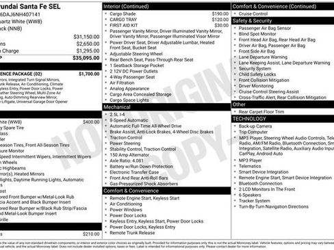 Used 2022 Hyundai Santa Fe SEL w/ Convenience Package AWD/4WD image 24