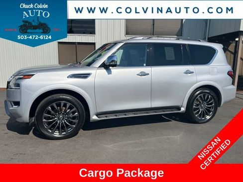 Certified 2023 Nissan Armada Platinum w/ Captain's Chairs Package AWD/4WD image 1