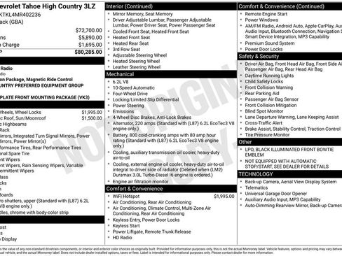 Used 2021 Chevrolet Tahoe High Country AWD/4WD image 7