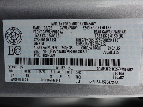 Used 2023 Ford F150 XLT w/ Equipment Group 302A High AWD/4WD image 20
