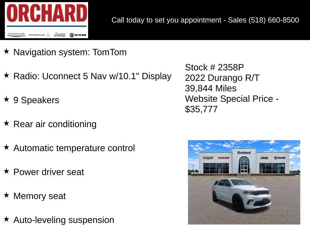 Used 2022 Dodge Durango R/T w/ Blacktop Package AWD/4WD image 11