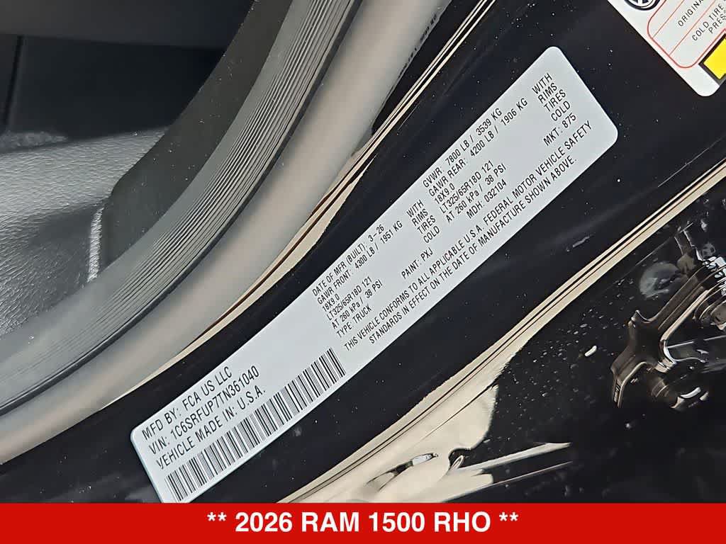 New 2026 RAM 1500 RHO AWD/4WD image 39