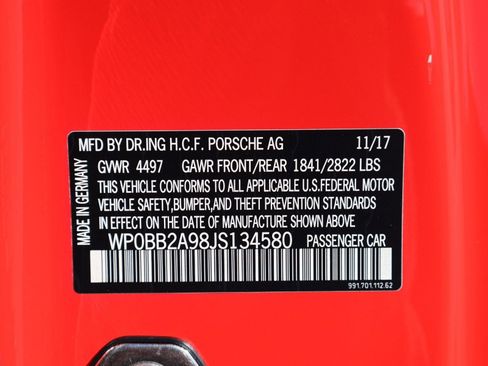 Certified 2018 Porsche 911 Targa 4 GTS image 25