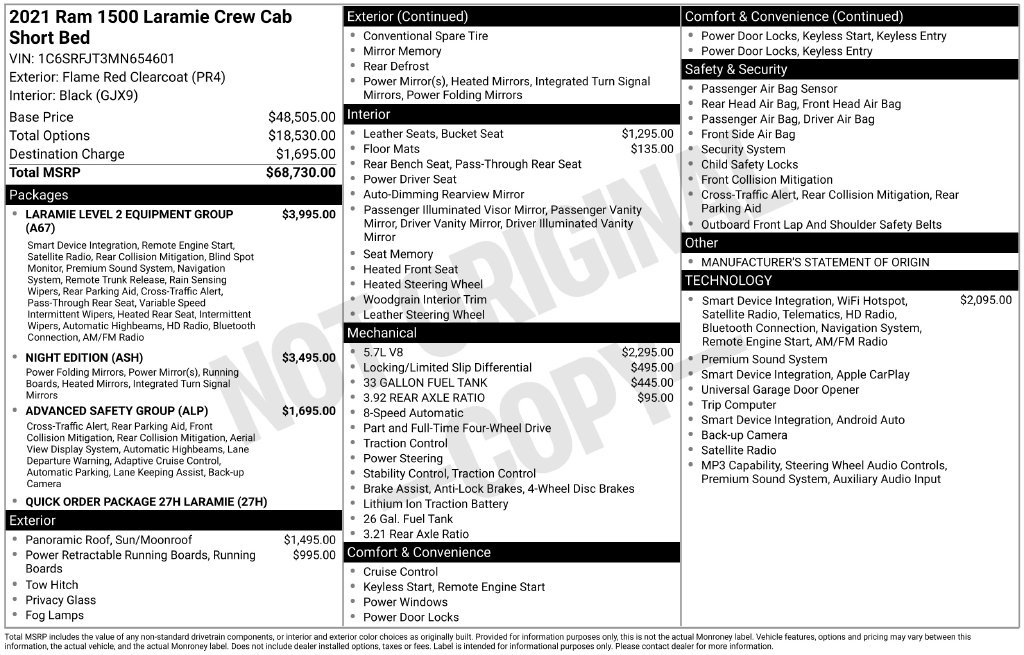 Used 2021 RAM 1500 Laramie AWD/4WD image 12