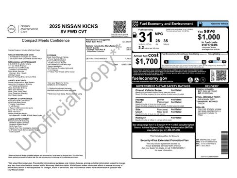 Certified 2025 Nissan Kicks SV FWD image 30
