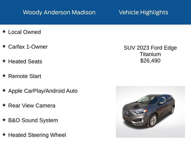 Used 2023 Ford Edge Titanium AWD/4WD image 2