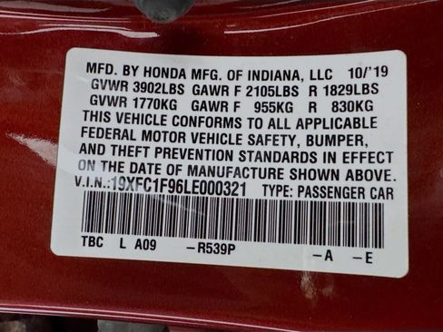 Used 2020 Honda Civic Touring image 36