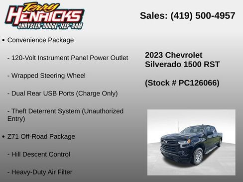 Used 2023 Chevrolet Silverado 1500 RST w/ Z71 Off-Road Package AWD/4WD image 12
