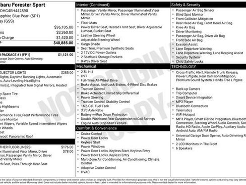 Certified 2025 Subaru Forester Sport w/ Popular Package #1 AWD/4WD image 38