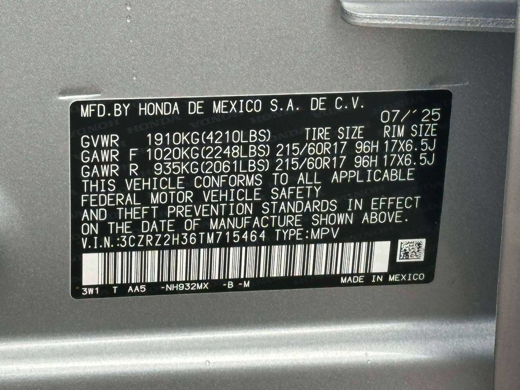 Certified 2026 Honda HR-V LX image 14