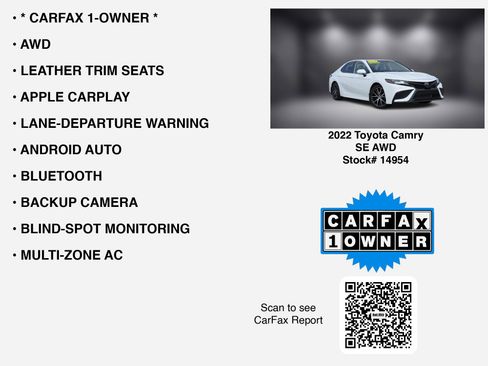 Used 2022 Toyota Camry SE image 7