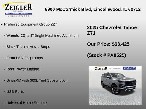 Used 2025 Chevrolet Tahoe Z71 AWD/4WD image 18