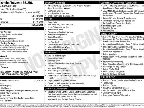 Used 2025 Chevrolet Traverse RS image 4