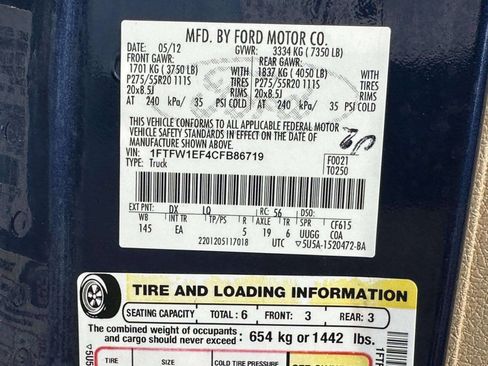 Used 2012 Ford F150 Lariat AWD/4WD image 22