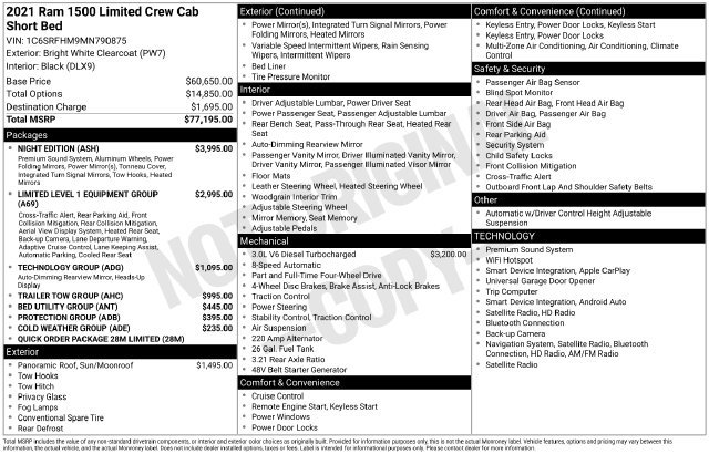 Used 2021 RAM 1500 Limited w/ Night Edition AWD/4WD image 6
