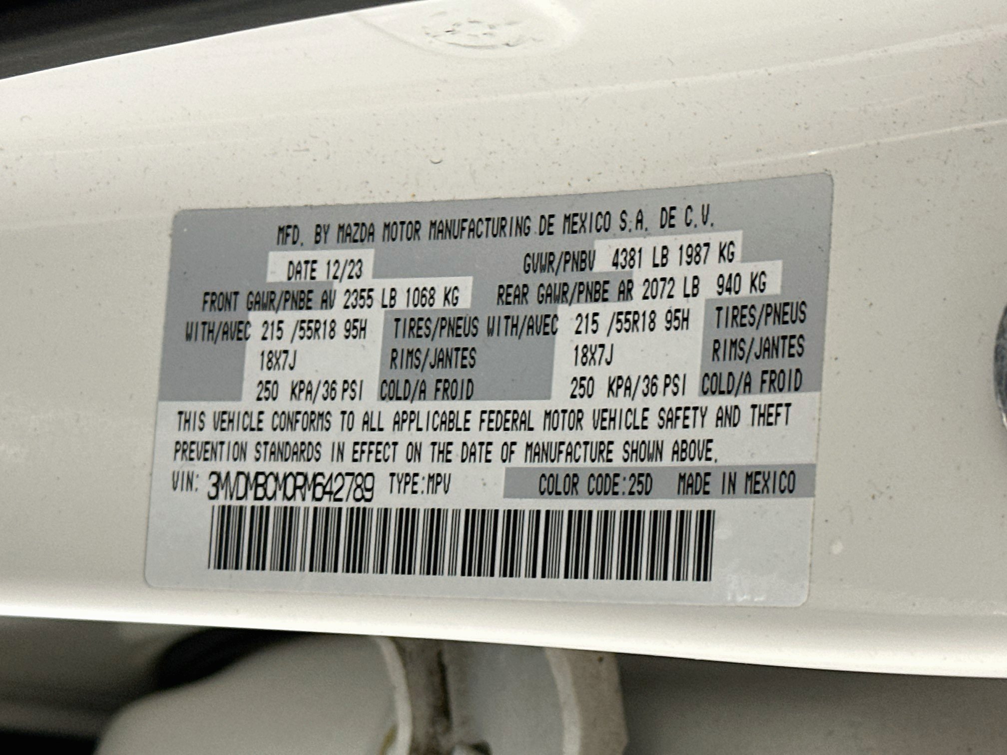 Used 2024 MAZDA CX-30 AWD 2.5 S w/ Preferred Package image 12