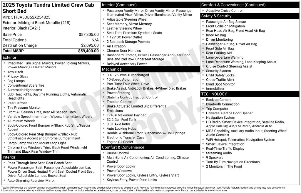 Used 2025 Toyota Tundra Limited AWD/4WD image 28