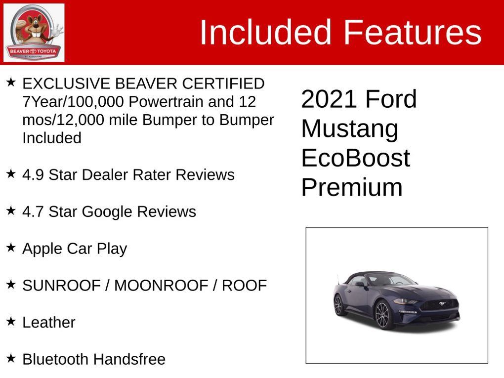 Used 2021 Ford Mustang Premium w/ Equipment Group 201A RWD image 4
