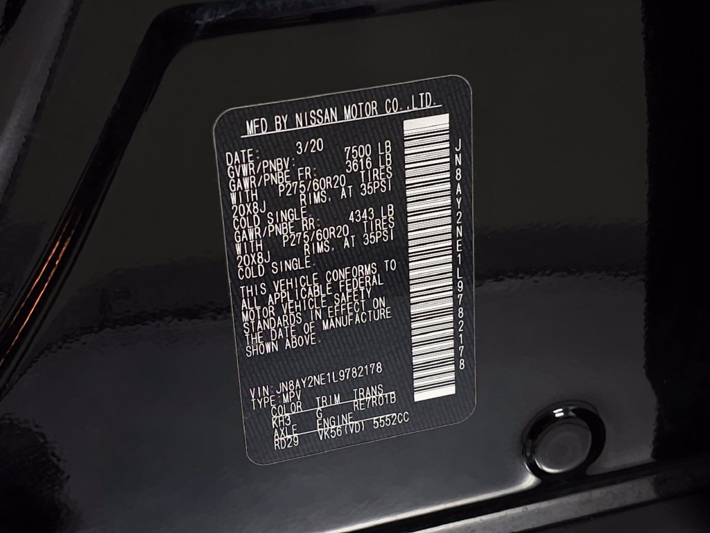 Used 2020 Nissan Armada Platinum w/ Captain's Chairs Package AWD/4WD image 38