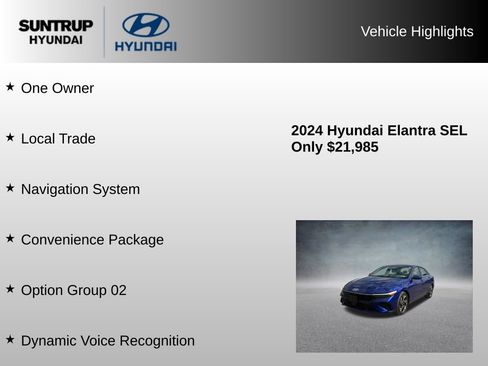 Used 2024 Hyundai Elantra SEL w/ Convenience Package FWD image 8