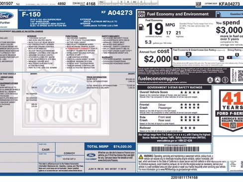 Used 2019 Ford F150 Limited w/ Trailer Tow Package image 23