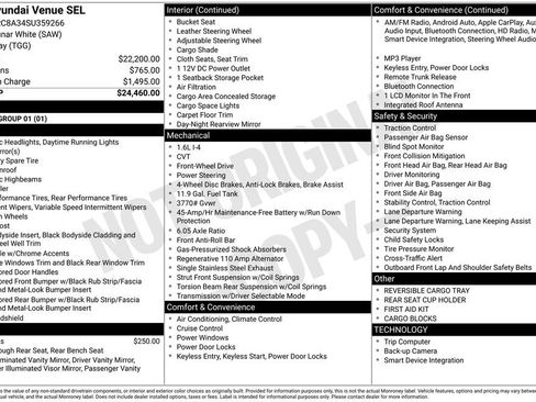 Certified 2025 Hyundai Venue SEL image 33