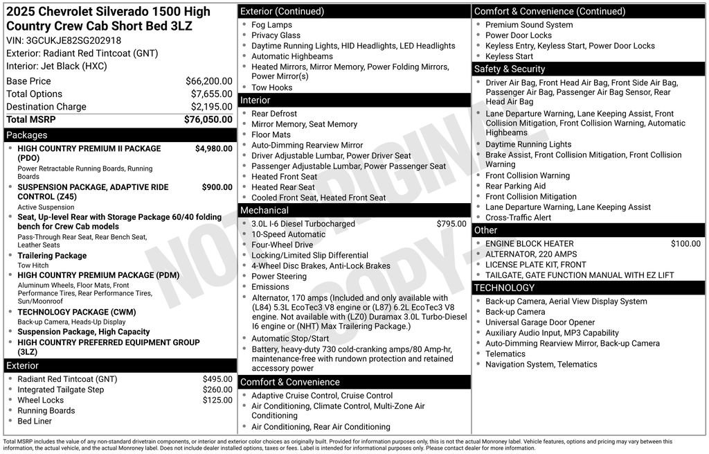 Used 2025 Chevrolet Silverado 1500 High Country AWD/4WD image 6