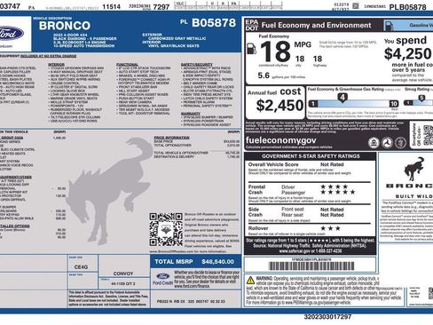 Certified 2023 Ford Bronco Black Diamond AWD/4WD image 36